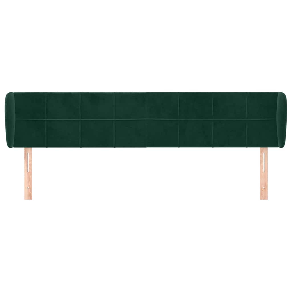 Testiera ad Orecchio Verde Scuro 163x23x78/88 cm in Velluto
