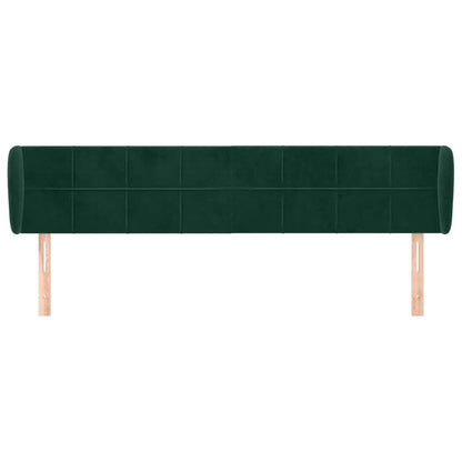 Testiera ad Orecchio Verde Scuro 163x23x78/88 cm in Velluto
