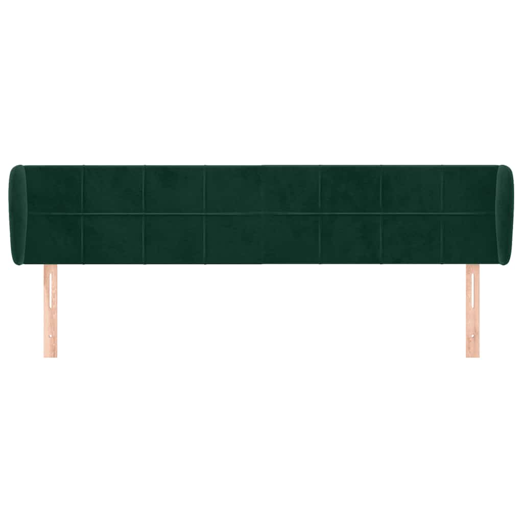 Testiera ad Orecchio Verde Scuro 183x23x78/88 cm in Velluto