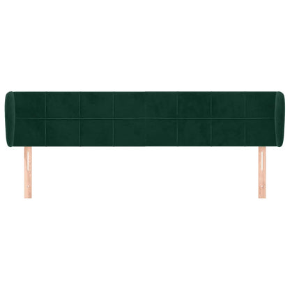 Testiera ad Orecchio Verde Scuro 183x23x78/88 cm in Velluto