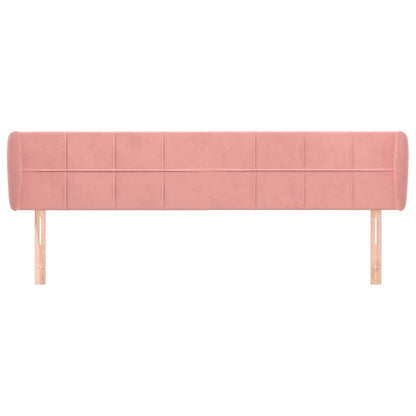 Testiera ad Orecchio Rosa 183x23x78/88 cm in Velluto