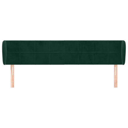 Testiera ad Orecchio Verde Scuro 203x23x78/88 cm in Velluto