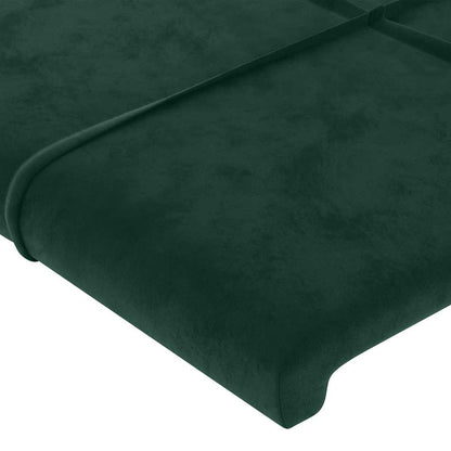 Testiera ad Orecchio Verde Scuro 203x23x78/88 cm in Velluto