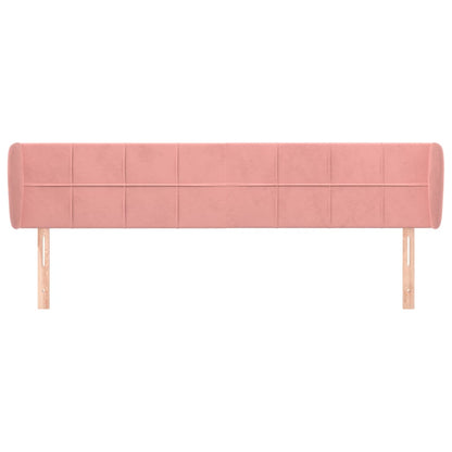 Testiera ad Orecchio Rosa 203x23x78/88 cm in Velluto