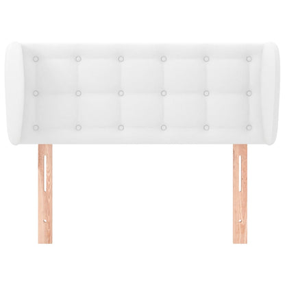 Testiera ad Orecchio Bianca 83x23x78/88 cm in Similpelle
