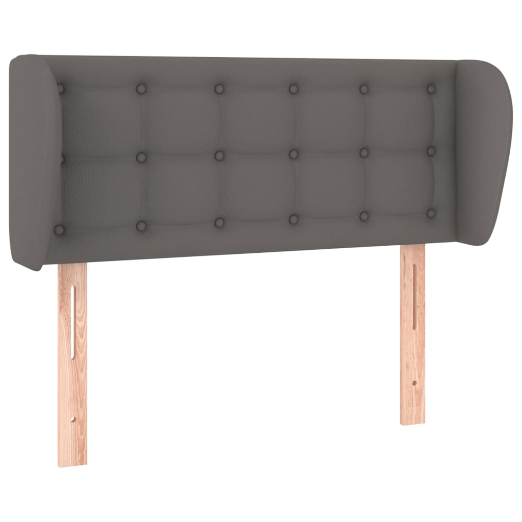 Testiera ad Orecchio Grigia 83x23x78/88 cm in Similpelle