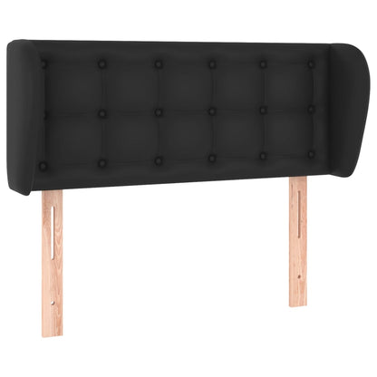 Testiera ad Orecchio Nera 93x23x78/88 cm in Similpelle