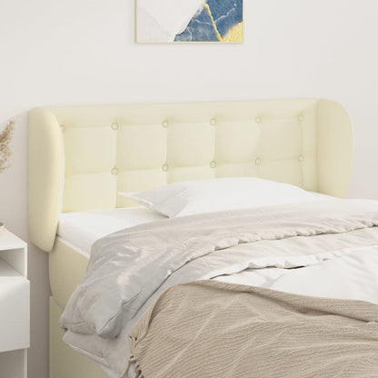 Testiera ad Orecchio Crema 93x23x78/88 cm in Similpelle