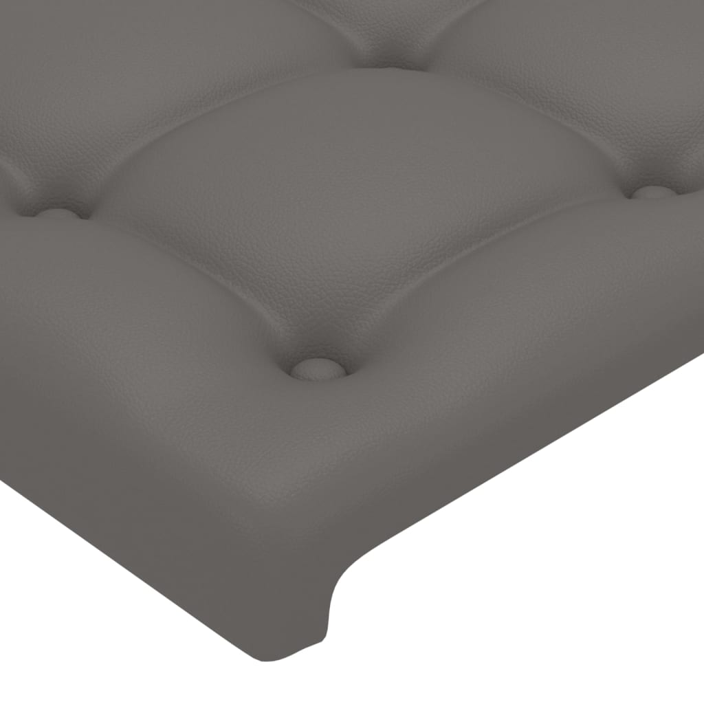 Testiera ad Orecchio Grigia 93x23x78/88 cm in Similpelle