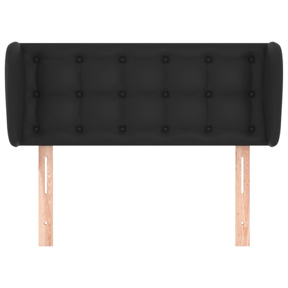 Testiera ad Orecchio Nera 103x23x78/88 cm in Similpelle