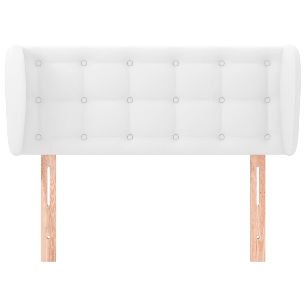 Testiera ad Orecchio Bianca 103x23x78/88 cm in Similpelle