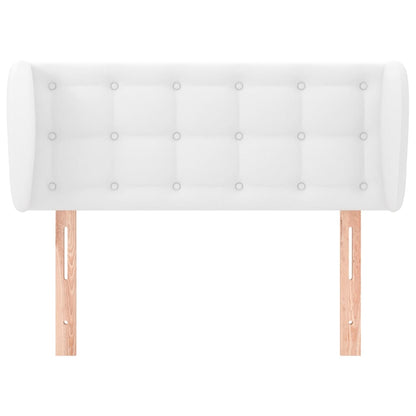 Testiera ad Orecchio Bianca 103x23x78/88 cm in Similpelle