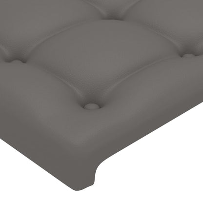 Testiera ad Orecchio Grigia 103x23x78/88 cm in Similpelle