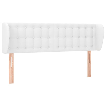 Testiera ad Orecchio Bianca 147x23x78/88 cm in Similpelle