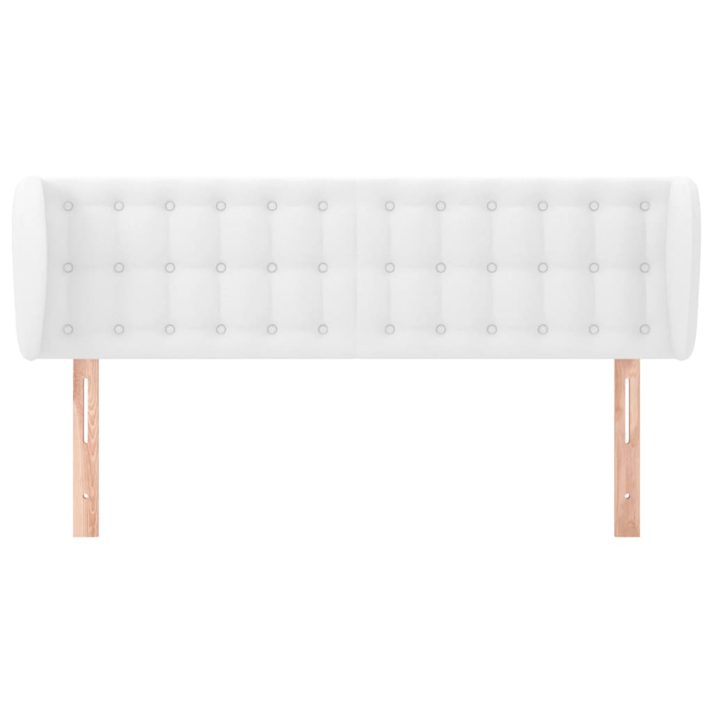 Testiera ad Orecchio Bianca 147x23x78/88 cm in Similpelle