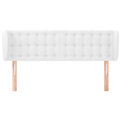 Testiera ad Orecchio Bianca 147x23x78/88 cm in Similpelle