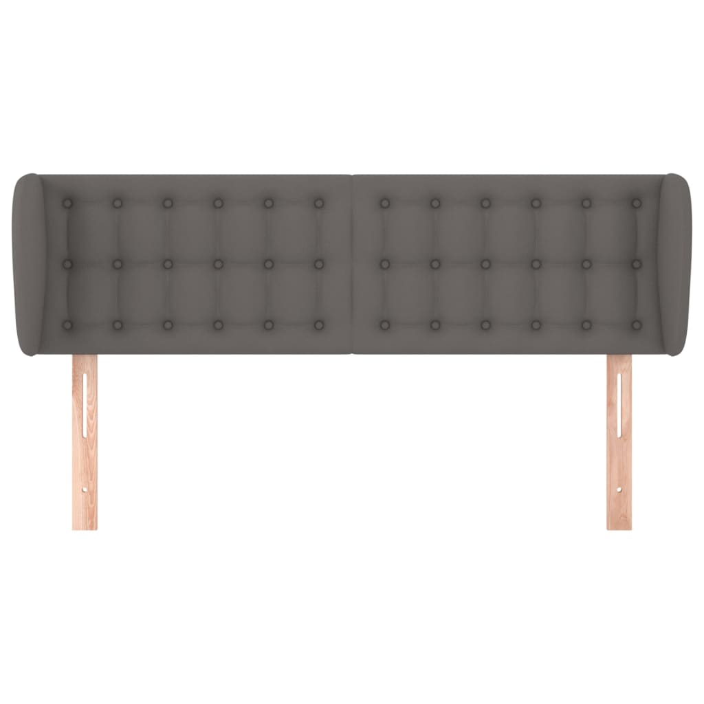 Testiera ad Orecchio Grigio 147x23x78/88 cm in Similpelle