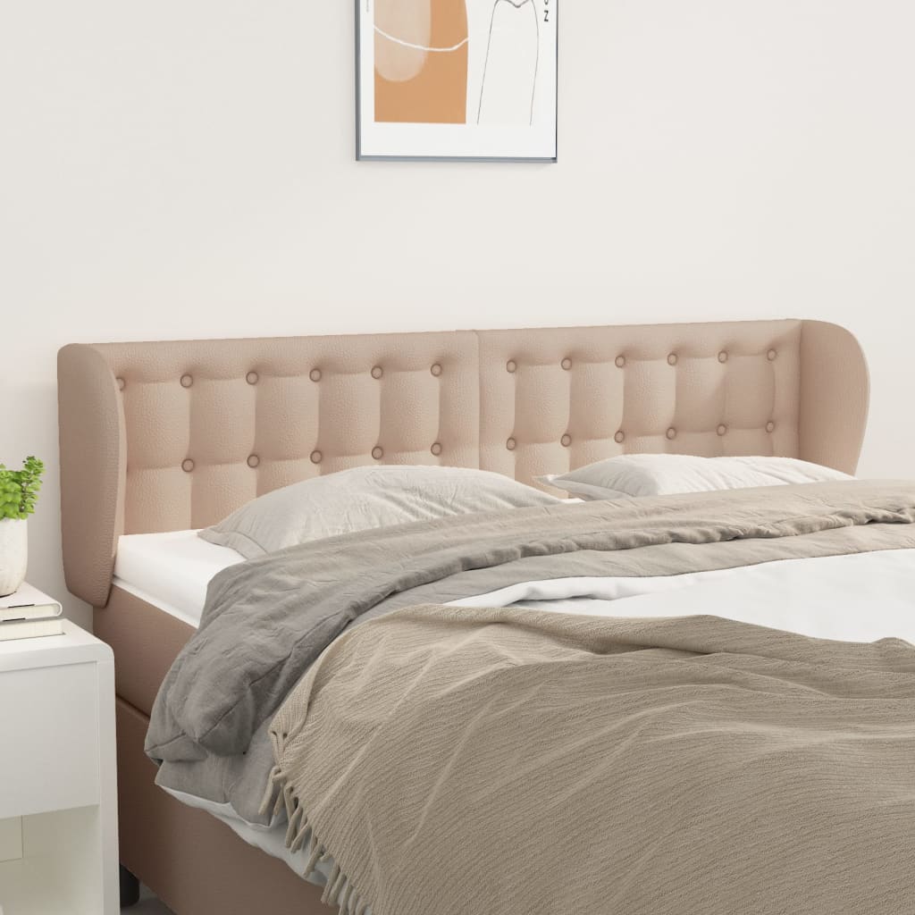 Testiera ad Orecchio Cappuccino 147x23x78/88 cm in Similpelle