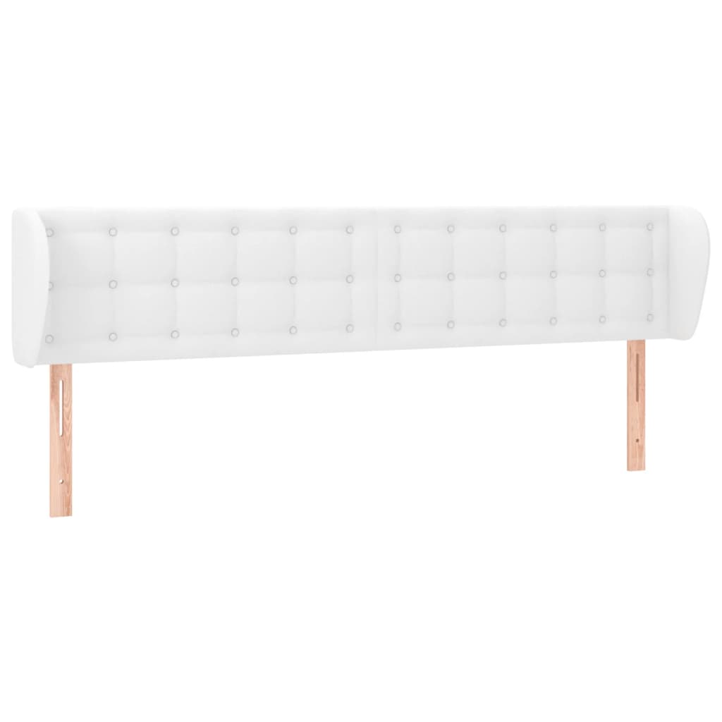 Testiera ad Orecchio Bianca 163x23x78/88cm in Similpelle