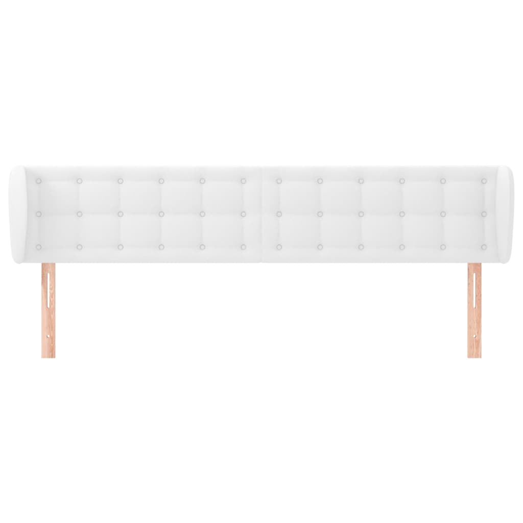 Testiera ad Orecchio Bianca 163x23x78/88cm in Similpelle