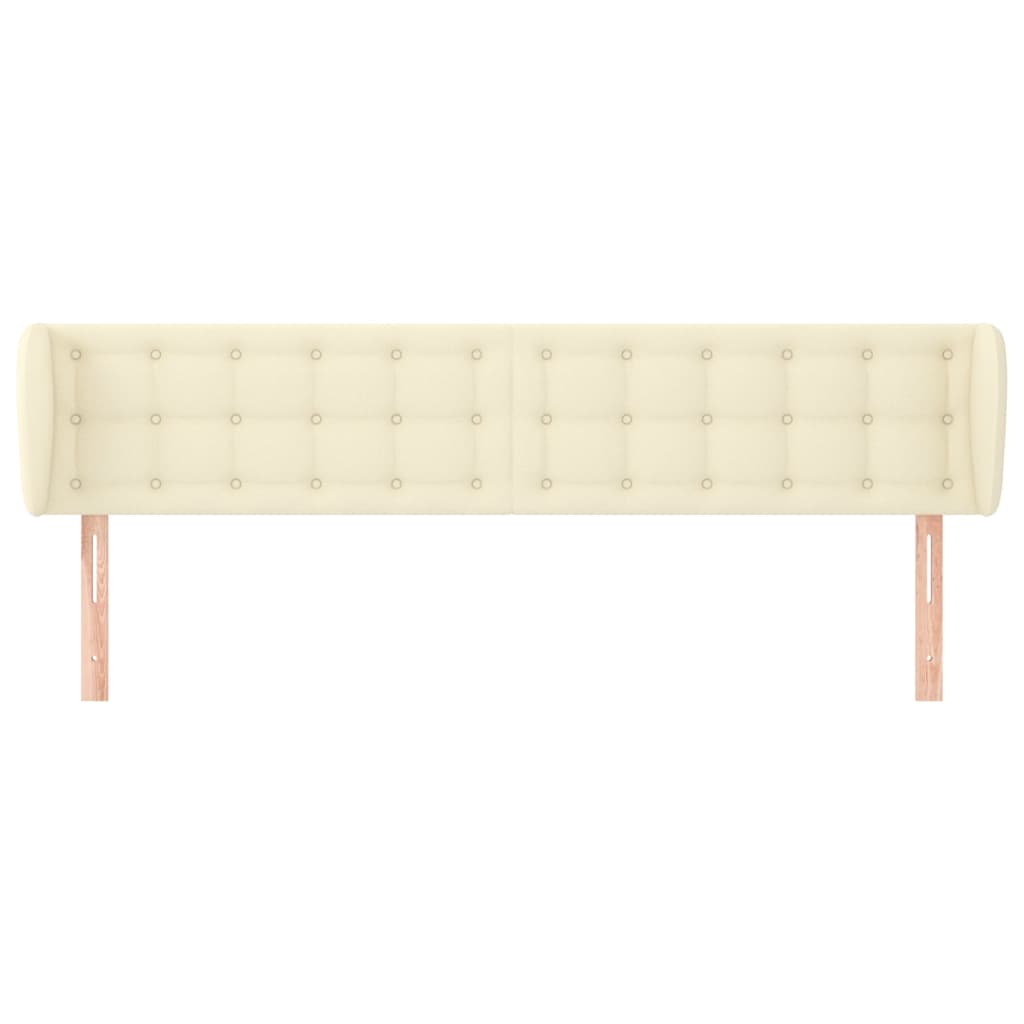 Testiera ad Orecchio Crema 163x23x78/88 cm in Similpelle