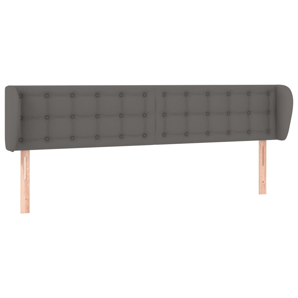 Testiera ad Orecchio Grigio 163x23x78/88 cm in Similpelle