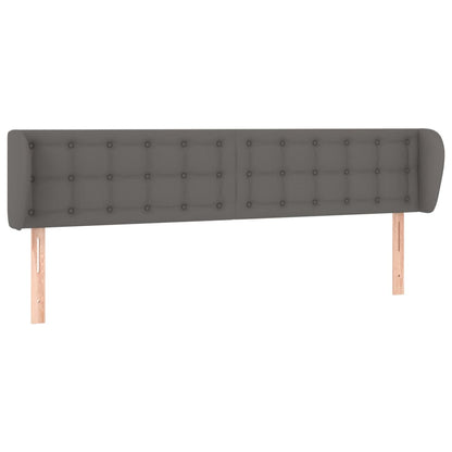 Testiera ad Orecchio Grigio 163x23x78/88 cm in Similpelle