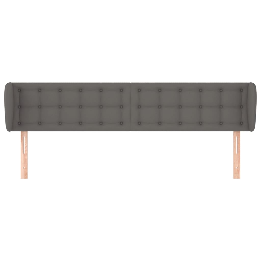 Testiera ad Orecchio Grigio 163x23x78/88 cm in Similpelle