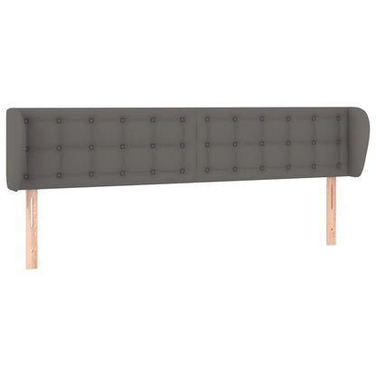 Testiera ad Orecchio Grigio 183x23x78/88 cm in Similpelle
