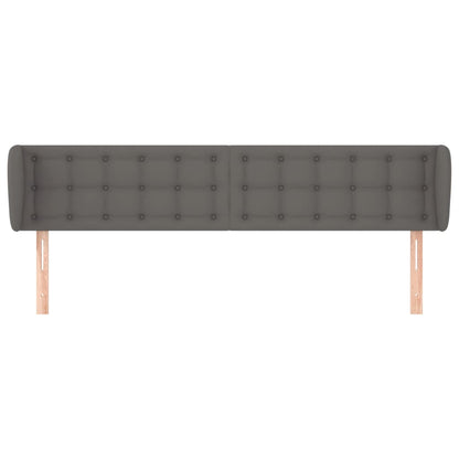 Testiera ad Orecchio Grigio 183x23x78/88 cm in Similpelle