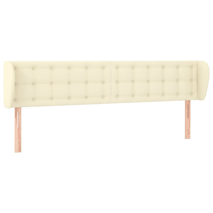 Testiera ad Orecchio Crema 203x23x78/88 cm in Similpelle