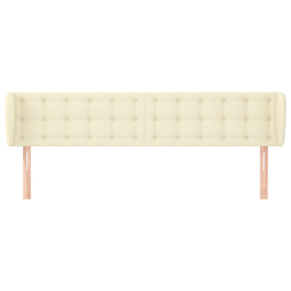 Testiera ad Orecchio Crema 203x23x78/88 cm in Similpelle