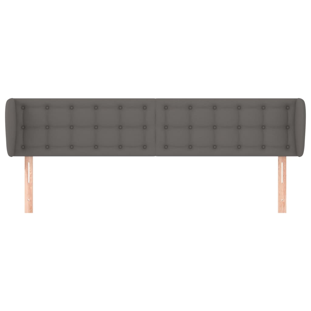 Testiera ad Orecchio Grigio 203x23x78/88 cm in Similpelle