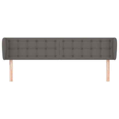 Testiera ad Orecchio Grigio 203x23x78/88 cm in Similpelle