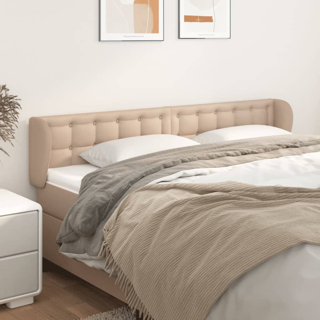 Testiera ad Orecchio Cappuccino 203x23x78/88 cm in Similpelle
