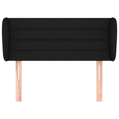 Testiera ad Orecchio Nera 93x23x78/88 cm in Tessuto