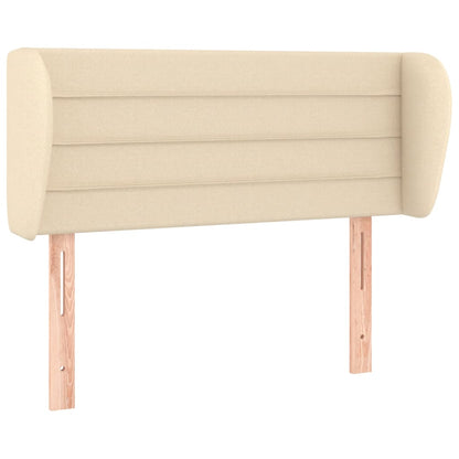 Testiera ad Orecchio Crema 93x23x78/88 cm in Tessuto