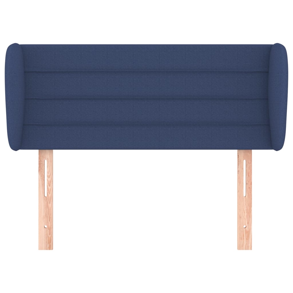 Testiera ad Orecchio Blu 93x23x78/88 cm in Tessuto
