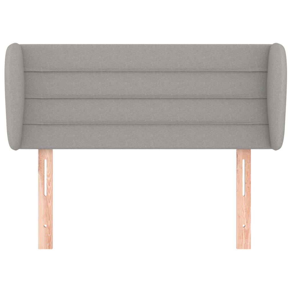Testiera ad Orecchio Grigio Chiaro 103x23x78/88 cm in Tessuto