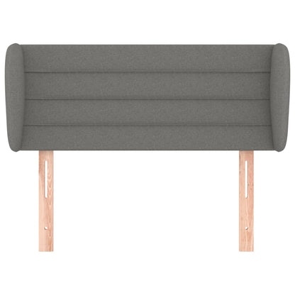 Testiera ad Orecchio Grigio Scuro 103x23x78/88 cm in Tessuto