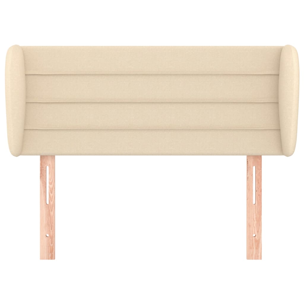 Testiera ad Orecchio Crema 103x23x78/88 cm in Tessuto