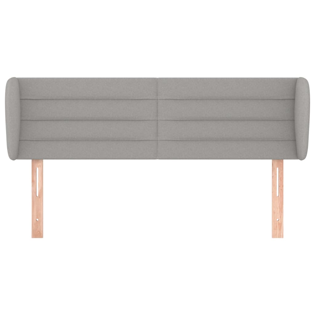 Testiera ad Orecchio Grigio Chiaro 147x23x78/88 cm in Tessuto