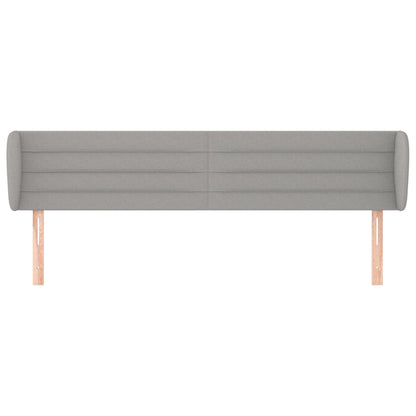 Testiera ad Orecchio Grigio Chiaro 163x23x78/88 cm in Tessuto