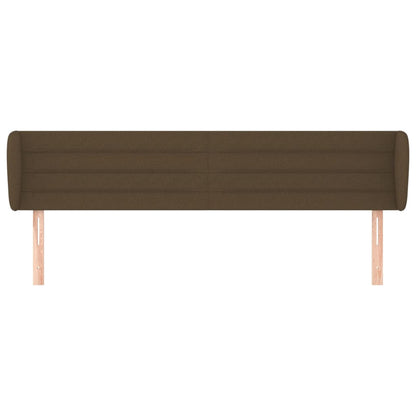 Testiera ad Orecchio Marrone Scuro 183x23x78/88 cm in Tessuto