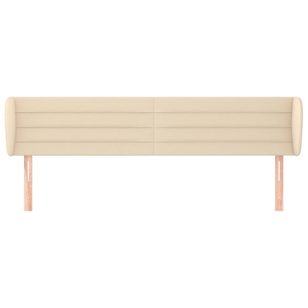 Testiera ad Orecchio Crema 203x23x78/88 cm in Tessuto