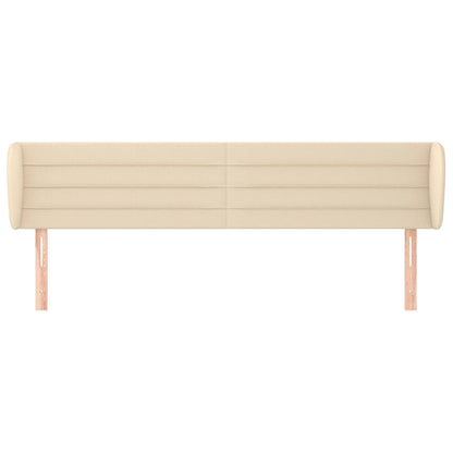Testiera ad Orecchio Crema 203x23x78/88 cm in Tessuto