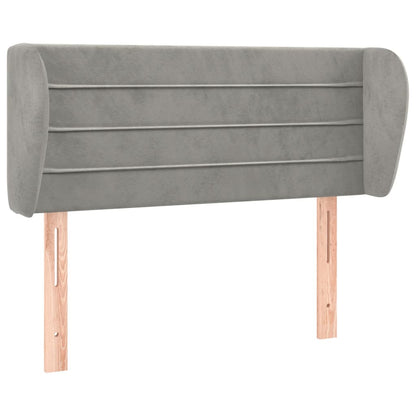 Testiera ad Orecchio Grigio Chiaro 83x23x78/88 cm in Velluto