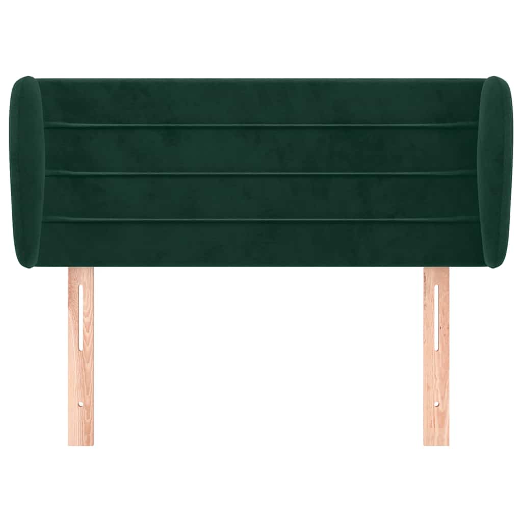 Testiera ad Orecchio Verde Scuro 83x23x78/88 cm in Velluto