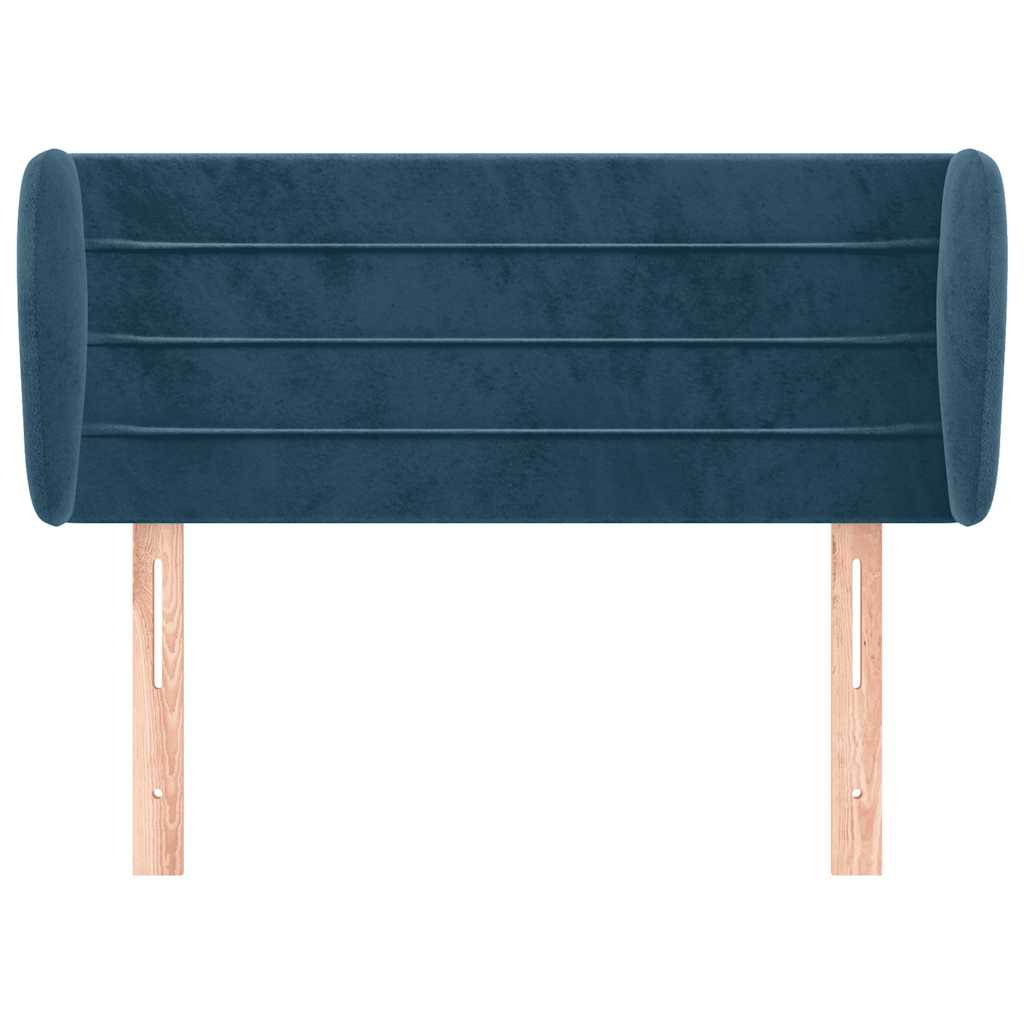Testiera ad Orecchio Blu Scuro 83x23x78/88 cm in Velluto