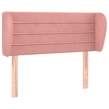 Testiera ad Orecchio Rosa 83x23x78/88 cm in Velluto